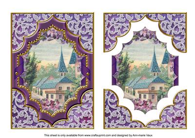 Lavender View Diamond 7x5in Easy Decoupage Step by Step