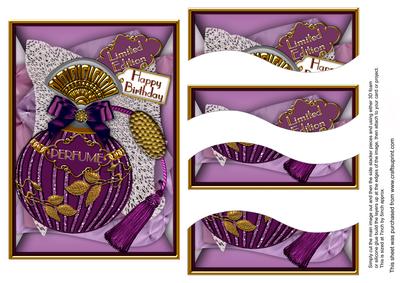 Amethyst Birthday Perfume 7x5 Swirvey Top Bottom Stacker
