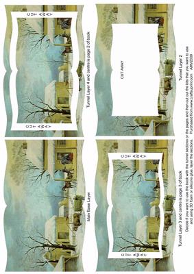 Christmas Homestead Tunnel Book Sheet