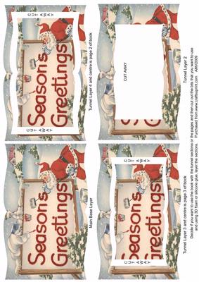 Seasons Greetings Tunnel Book Sheet