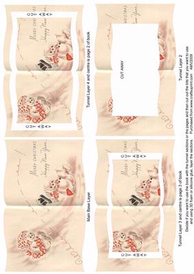 Snowman Couple 2 Tunnel Book Sheet
