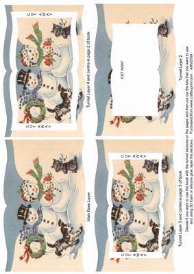 Snowman Couple 3 Tunnel Book Sheet