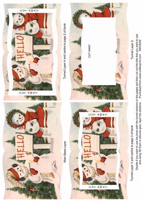 Snowman Hello Tunnel Book Sheet