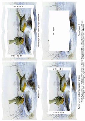 Winter Robins Tunnel Book Sheet