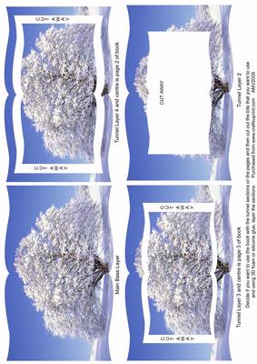 Winter Snow Tree Tunnel Book Sheet