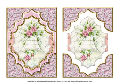 Wedding Bell Ornate Diamond 7x5in Decoupage Step-by-step