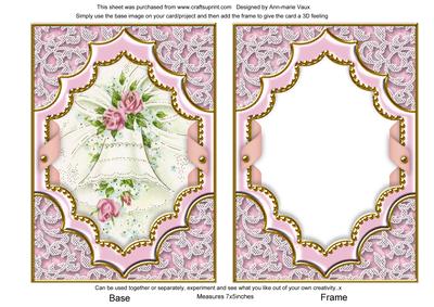 Wedding Bell Diamond 7x5 Picture and Frame Card Front