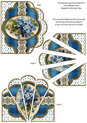 Forget Me Knots Embroidery Anglaise Scallop Deco Stacker