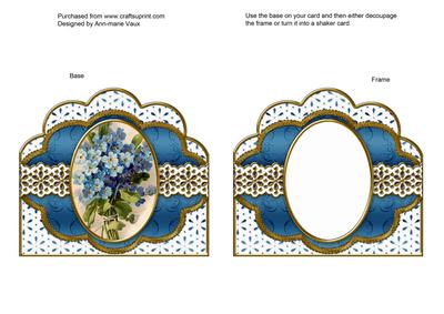 Forget Me Knots Embroidery Anglaise Scallop Card Base Frame