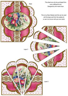 Wildflowers Embroidery Anglaise Scallop Deco Stacker