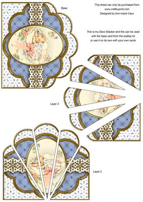 Baby Boy Embroidery Anglaise Scallop Deco Stacker