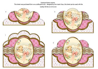 Baby Girl Anglaise Scallop Bottom Stacker