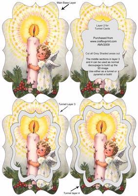 Christmas Candle Fancy Bracket Tunnel Sheet
