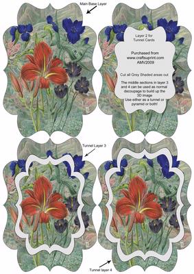 Bunch of Flowers Fancy Bracket Tunnel Sheet