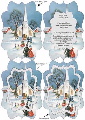 Christmas Church Fancy Bracket Tunnel Sheet
