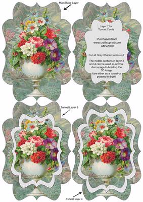 Vase of Flowers 1 Fancy Bracket Tunnel Sheet