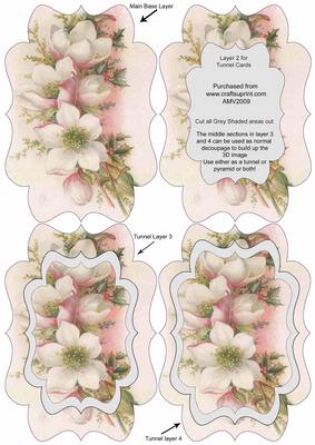 Christmas Roses Fancy Bracket Tunnel Sheet