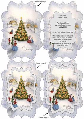 Village Christmas Tree Fancy Bracket Tunnel Sheet