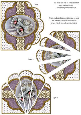 Lilac Bells Embroidery Anglaise Scallop Deco Stacker
