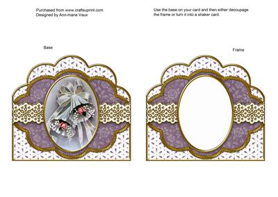 Lilac Bells Embroidery Anglaise Scallop Card Base Frame