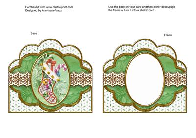 Christmas Stocking Em Anglaise Scallop Card Base Frame