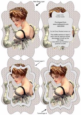 Opera Glases Lady Fancy Bracket Tunnel Sheet