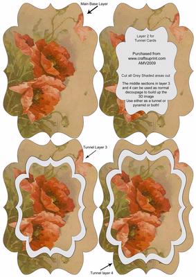 Poppies 2 Fancy Bracket Tunnel Sheet