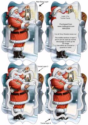 Santas Lamp Fancy Bracket Tunnel Sheet