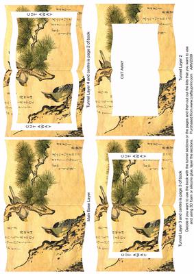 Oriental Birds on Branch 2 Book Tunnel Sheet