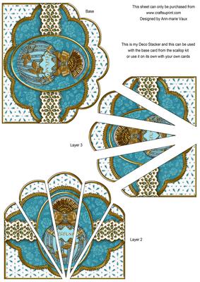 Aquamarine Perfume Embroidery Anglaise Scallop Deco Stacker