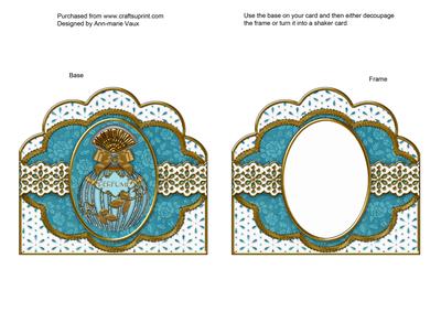 Aquamarine Perfume Em Anglaise Scallop Card Base Frame
