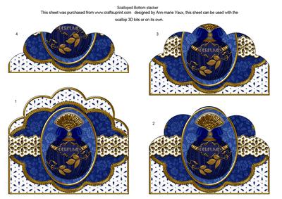 Blue Sapphire Perfume Em Anglaise Scallop Bottom Stacker