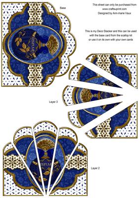 Blue Sapphire Perfume Em Anglaise Scallop Deco Stacker