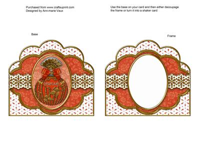 Fire Opal Perfume Em Anglaise Scallop Card Base Frame
