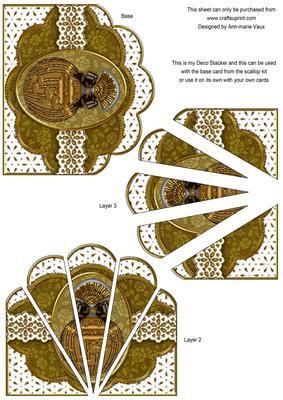 Gold Perfume Em Anglaise Scallop Deco Stacker