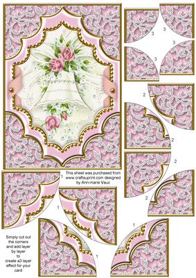 Wedding Bell Ornate 7x5inch All 4 Corner Stacker