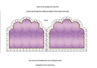 Lilac Floral Bell 2 Em Anglaise Matching Card Insert