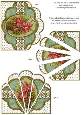 Orchid Basket Embroidery Anglaise Scallop Deco Stacker