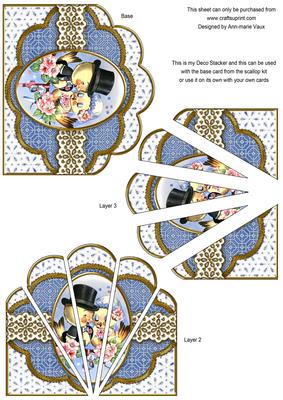 Cutest Couple Embroidery Anglaise Scallop Deco Stacker