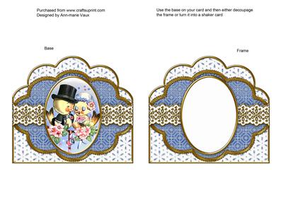 Cutest Couple Embroidery Anglaise Scallop Card Base Frame