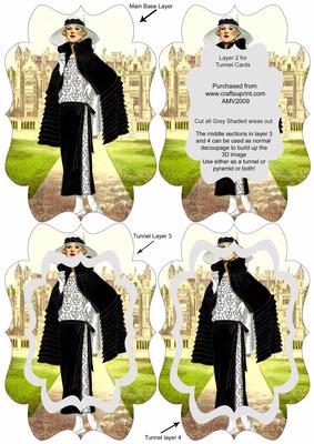 Elegant Black Suit Fancy Bracket Tunnel Sheet