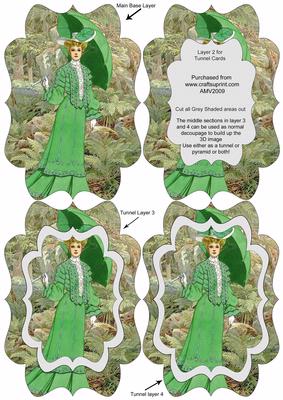Elegant Emerald Lady Fancy Bracket Tunnel Sheet