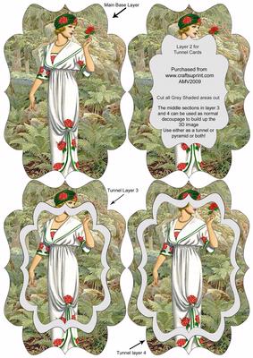 Elegant Rose Lady Fancy Bracket Tunnel Sheet