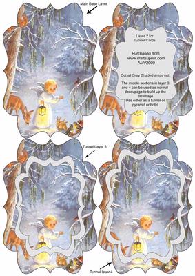 Angels and Woodland Animals Fancy Bracket Tunnel Sheet
