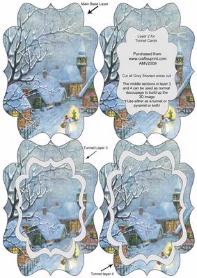 Angels Lite Up Village1 Fancy Bracket Tunnel Sheet