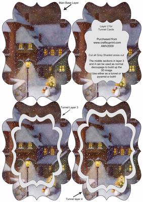 Angels Lite the Village2 Fancy Bracket Tunnel Sheet