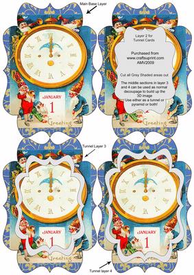 Happy New Year Fancy Bracket Tunnel Sheet