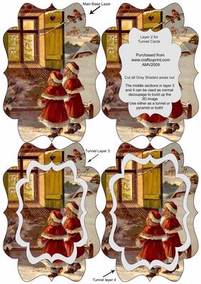 Looking Through Christmas Window Fancy Bracket Tunnel Sheet
