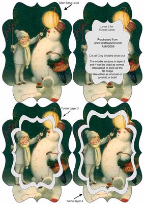 Playing with Snowman Fancy Bracket Tunnel Sheet