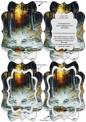 Woodlands Snow Fancy Bracket Tunnel Sheet